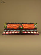 Vivid Hand Carved Temple Gopuram Wooden Panel 