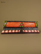 Vivid Hand Carved Temple Gopuram Wooden Wall Panel 1