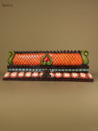 Vivid Hand Carved Temple Gopuram Wooden Wall Panel 2