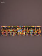 Vivid Hand Painted Vishnu & Astalakshmi Wooden Panel 