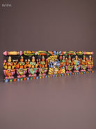 Vivid Hand Painted Vishnu & Astalakshmi Wooden Panel 1