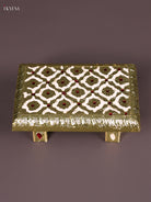 White Meenakari Patterned Wooden Manai 