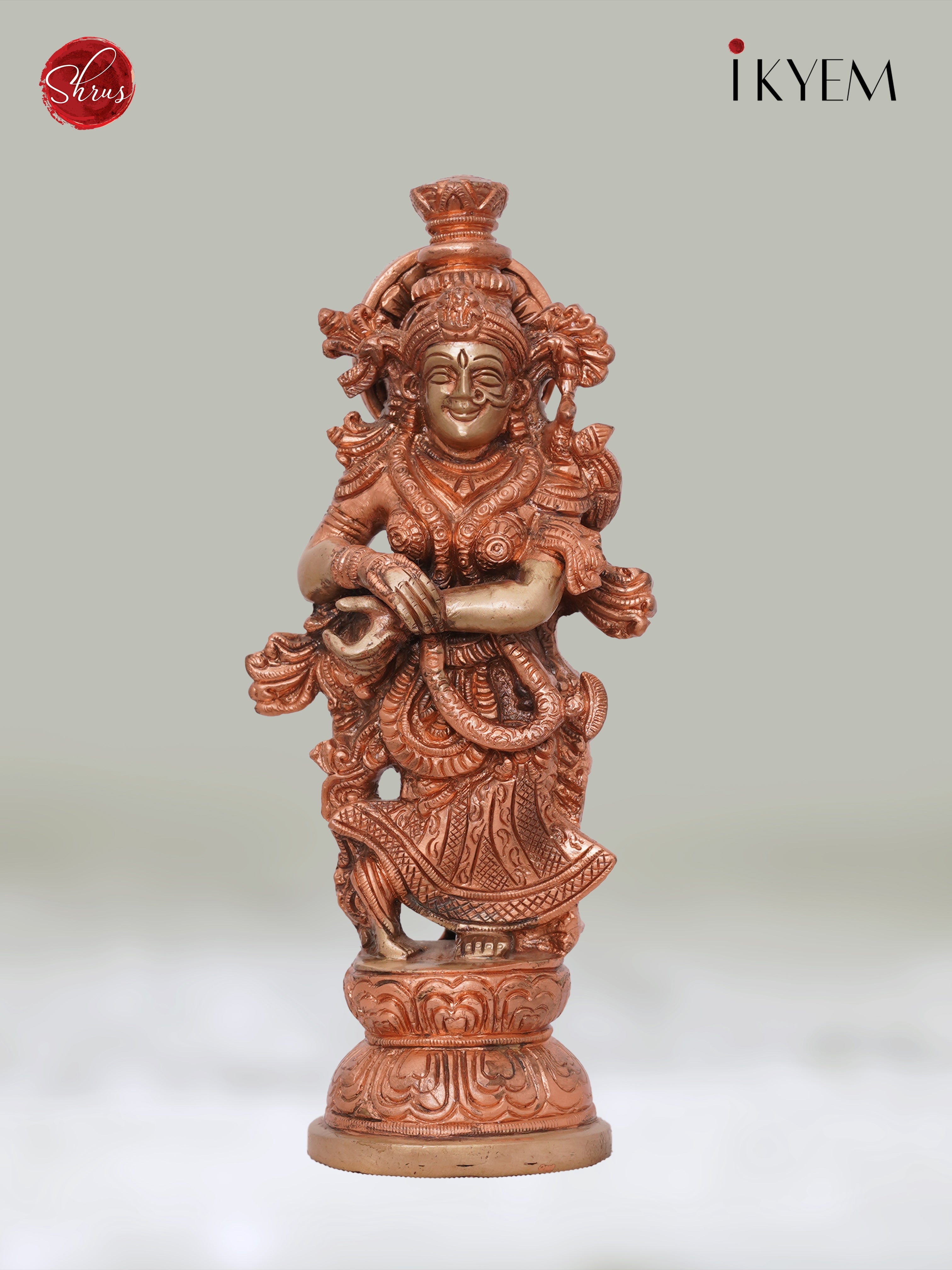 Mata Radha in Dual Tone (Brass & Copper) - Carved by master Artisans