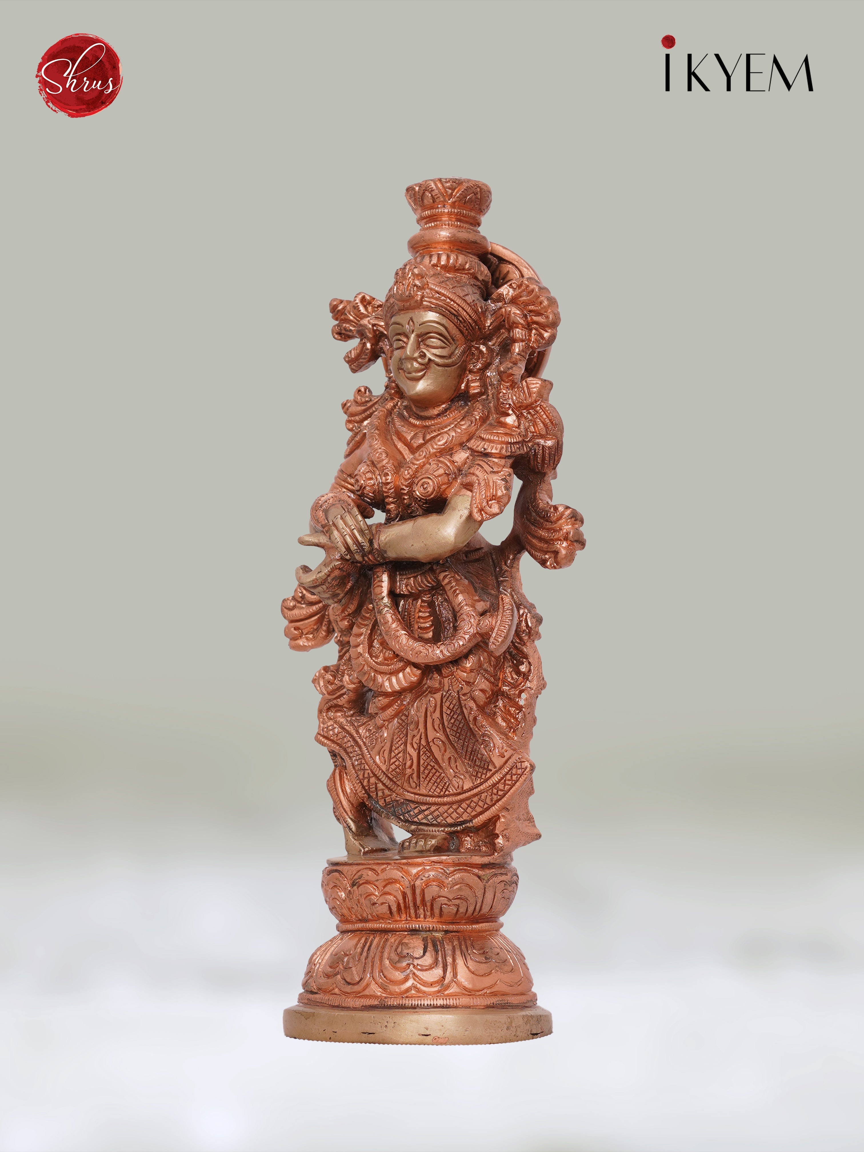 Mata Radha in Dual Tone (Brass & Copper) - Carved by master Artisans