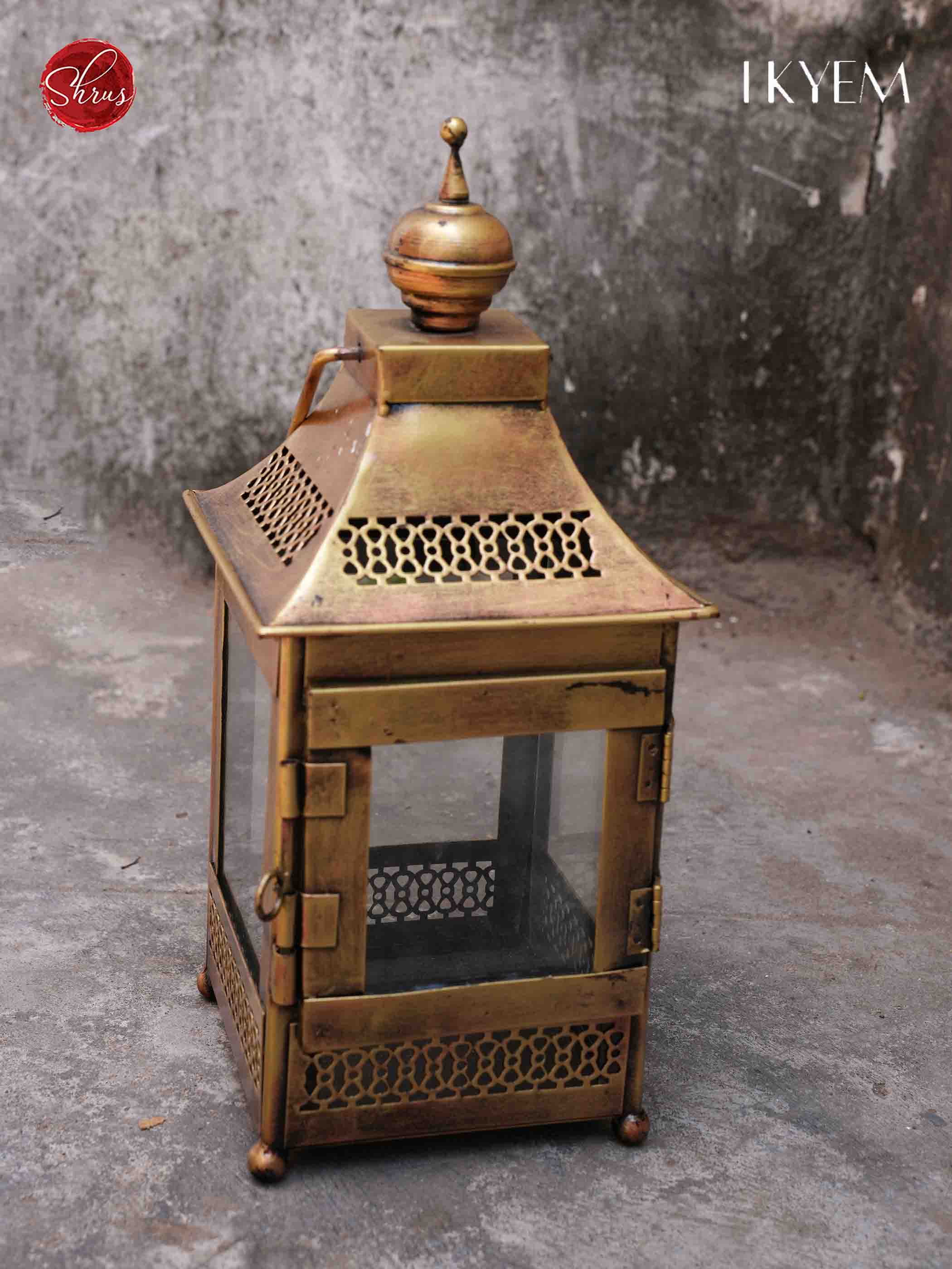 Antique finish lantern