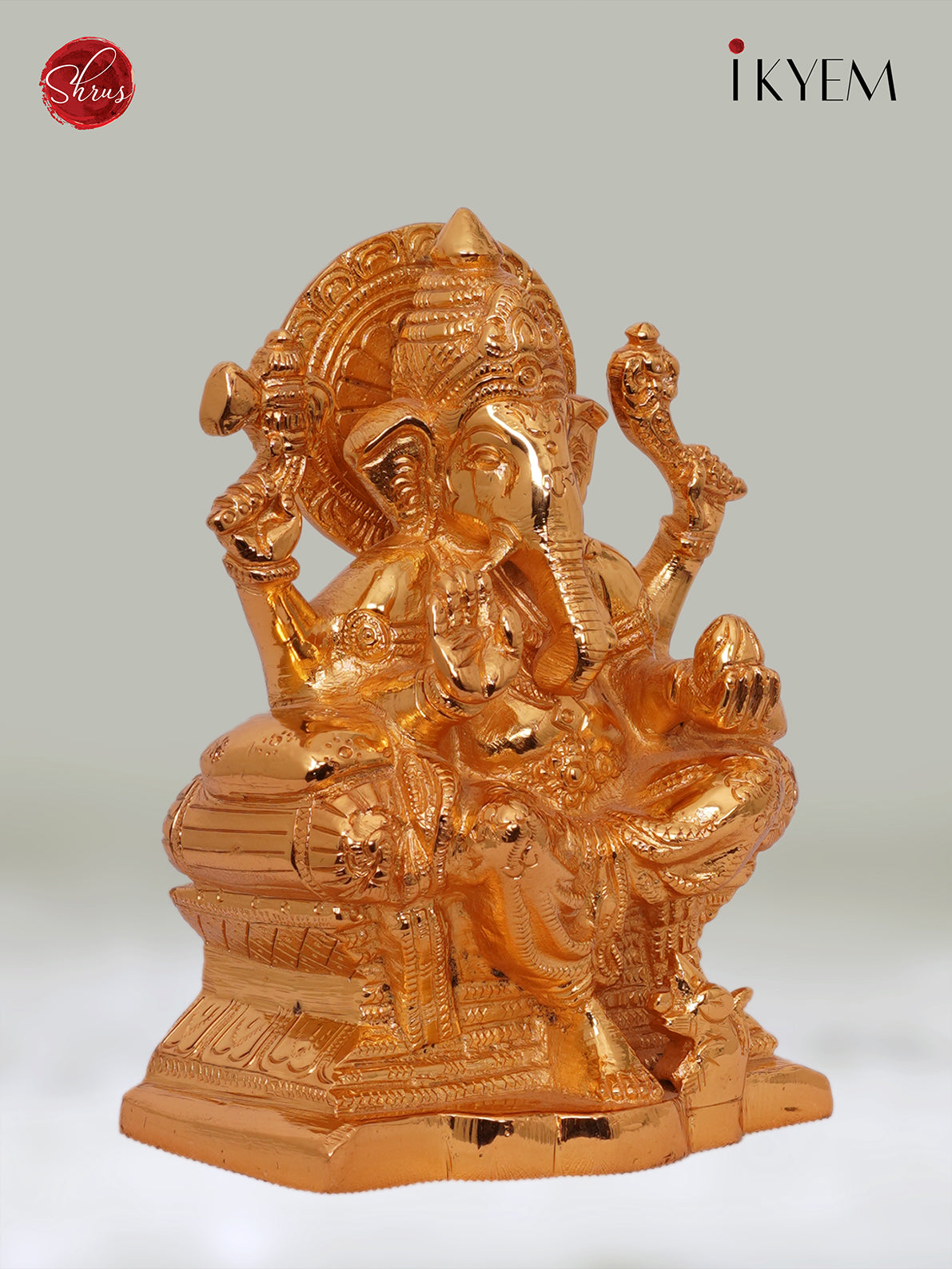 24 Kt Gold Plated Ganesha with Base