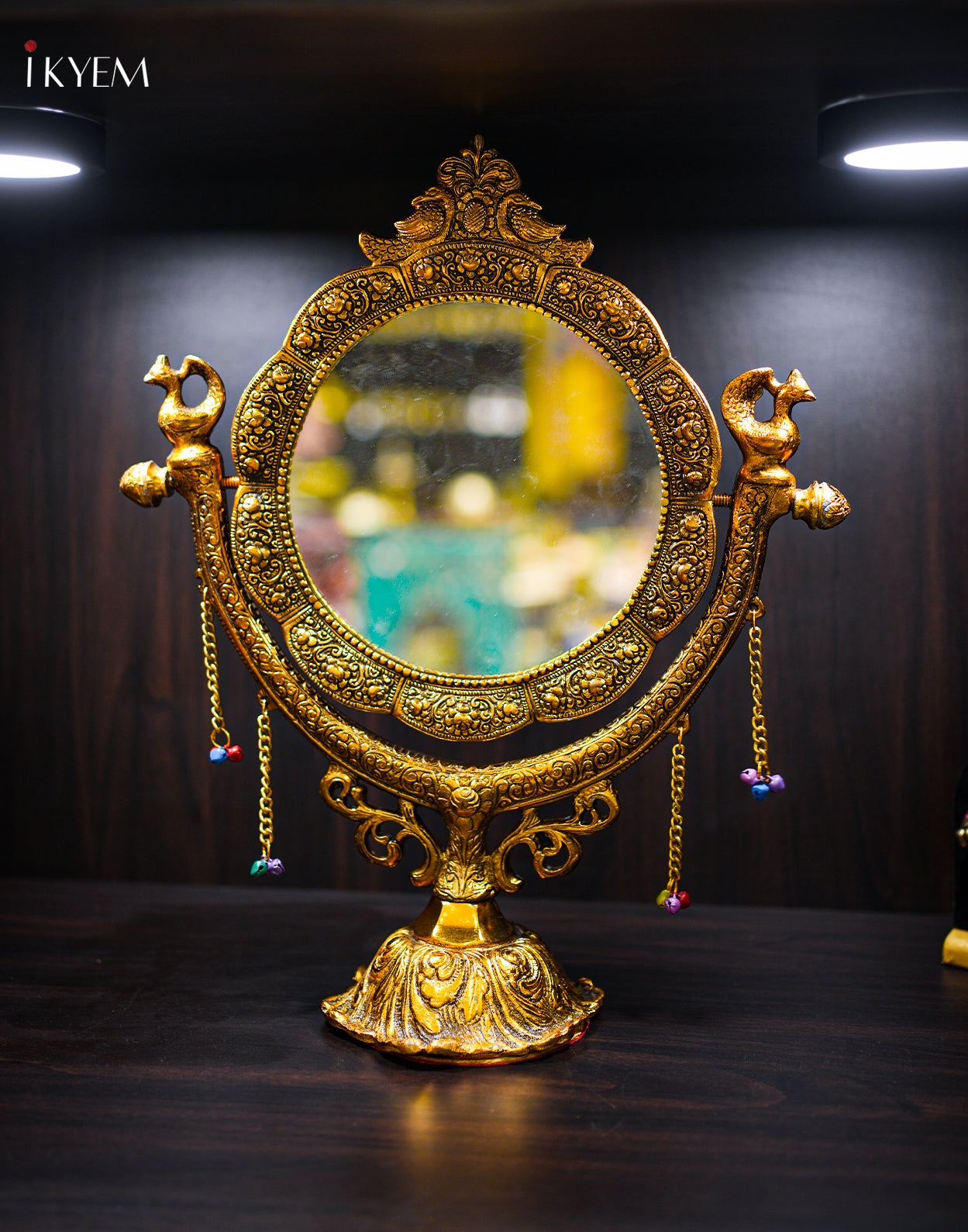 Gold Hand Crafted Table Mirror